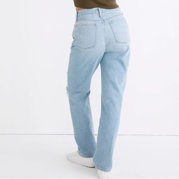 Madewell The Baggy Straight Jeans In Earlhurst Wash Ripped Edition - Picture 2 of 7